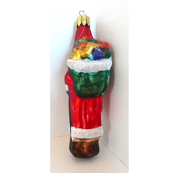 Blown Glass Ornament Santa Claus Old Style Vintage Germany Saint Nick Nicholas - Picture 3 of 10